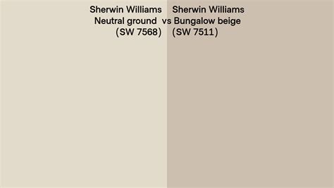 Sherwin Williams Neutral Ground Vs Bungalow Beige Side By Side Comparison