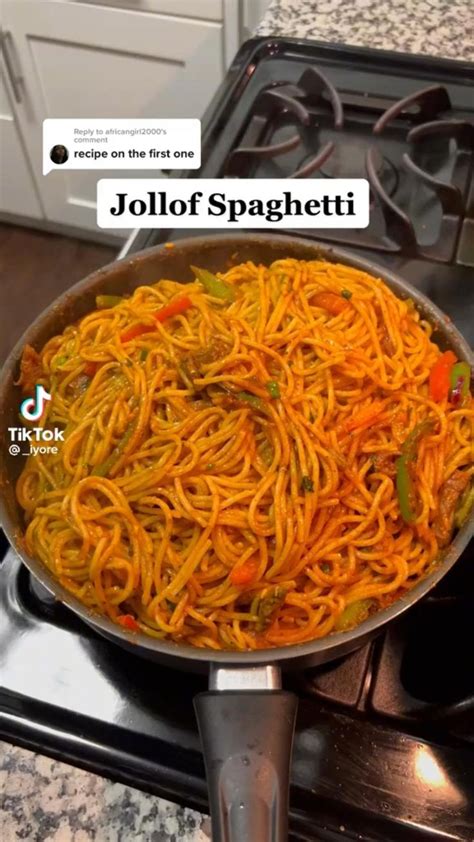 Jollof Spaghetti Recipe Nigerian Recipes African Food Homemade