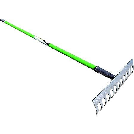 Green Blade Bb Gr Teeth Carbon Steel Garden Rake With Pvc Grip