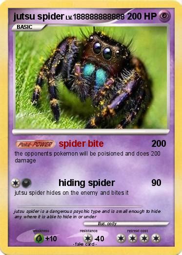 Pokémon jutsu spider - spider bite - My Pokemon Card