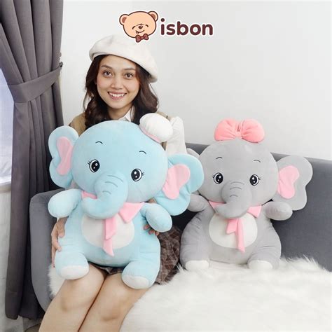 Jual Istana Boneka Gajah Duduk Elephant With Pita Lucu Cocok Untuk