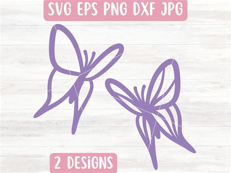 Side Butterfly SVG File For Cricut Butterfly Outline SVG For