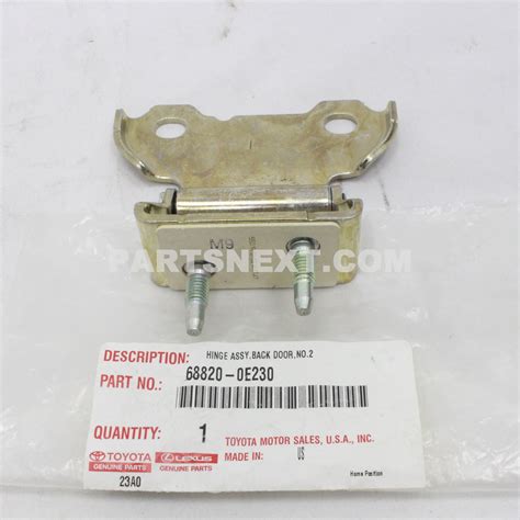 Toyota :: 68820-0E230 HINGE ASSY BACK