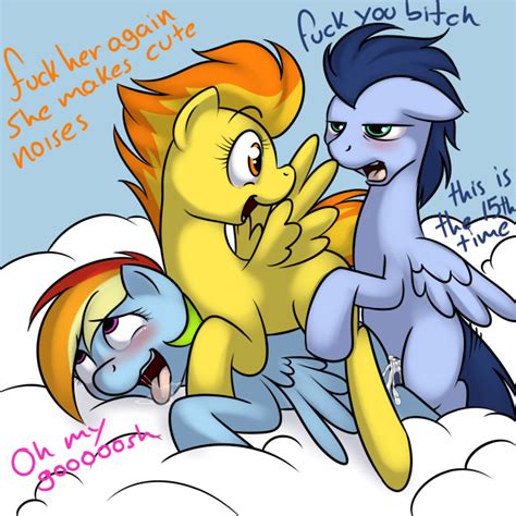 82127 Cute Porn Threesome Artist Kloudmutt Rainbow Dash Ahegao Soarin