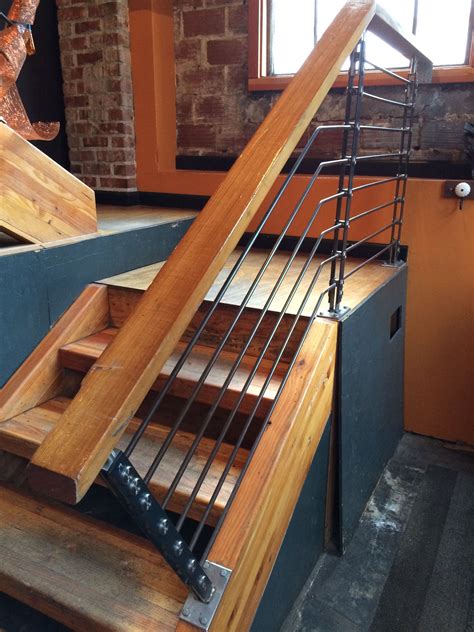 Glulam Steel And Rebar Stair Modern Stairs Rustic Stairs Home