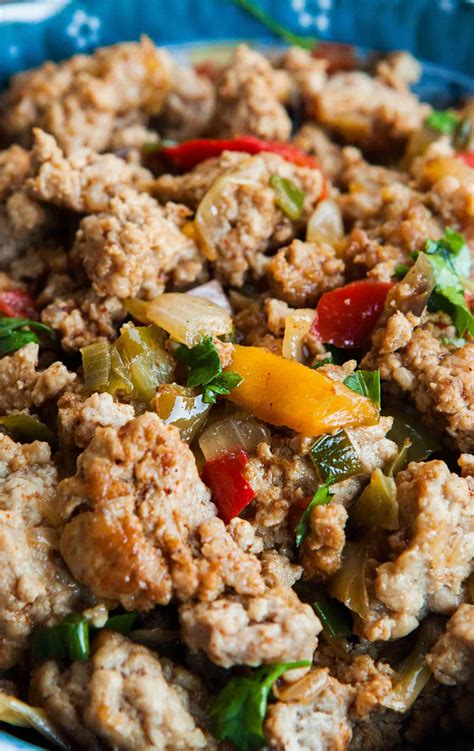 Mom's Ground Turkey and Peppers {1-Pot Meal!}