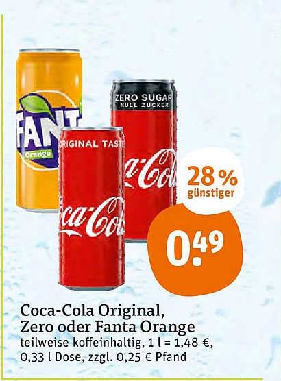 Coca Cola Original Zero Oder Fanta Orange Angebot Bei Tegut