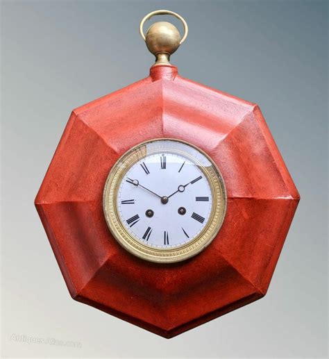 Antiques Atlas Regency Red Toleware Wall Clock