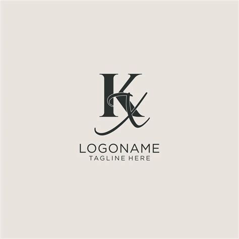 Iniciales Kx Letra Monograma Con Elegante Estilo De Lujo Identidad Corporativa Y Logotipo