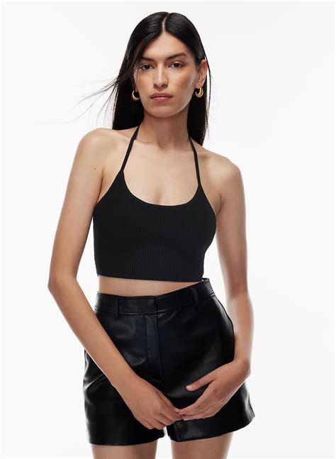 Babaton Fuller Sculpt Knit Halter Top Aritzia Intl