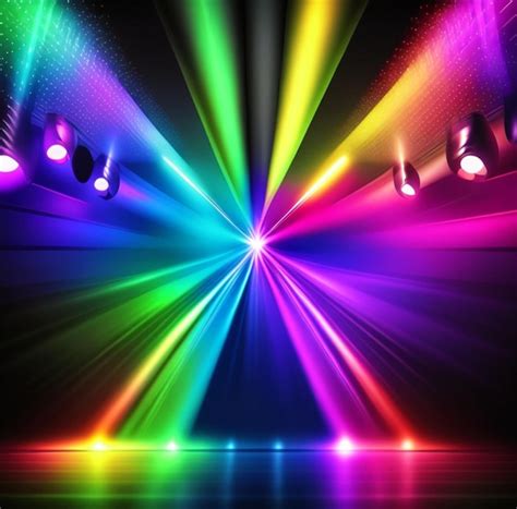 Premium AI Image | Colorful stage lights background