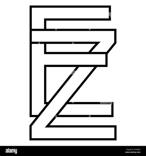 Logo Sign Ez Ze Icon Nft Ez Interlaced Letters E Z Stock Vector Image And Art Alamy