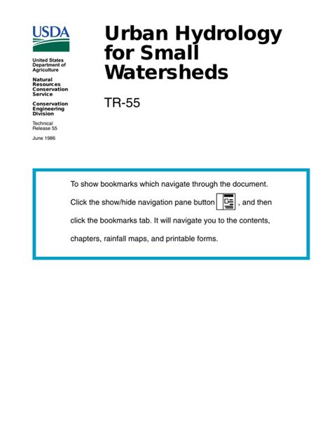 Urban Hydrology for Small Watersheds TR-55