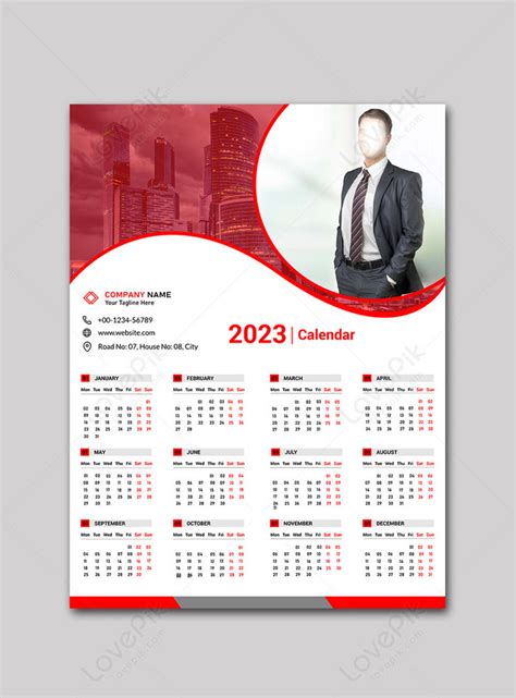 Wall calendar 2023 design print template template image_picture free ...