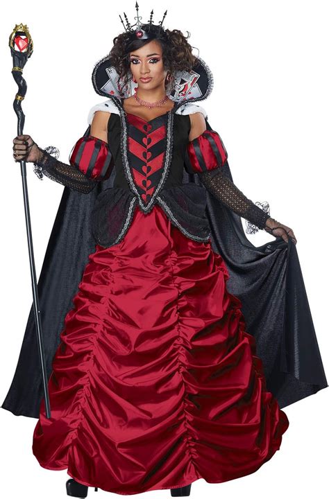 Dark Queen Of Hearts Platinum Collection Fancy Dress Up Halloween Adult