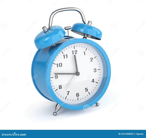 Alarm Clock Isolated On White Background Stock Illustration