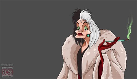 Cruella De Vil 101 Dalmatians By Skybladerus On Deviantart Cruella