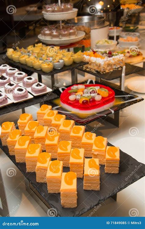 Dessert Corner at a Buffet Restaurant Stock Image - Image of lunch ...