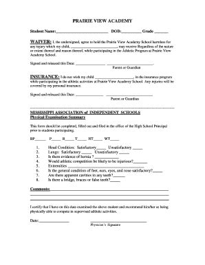 Fillable Online Prairie View Academy Fax Email Print Pdffiller