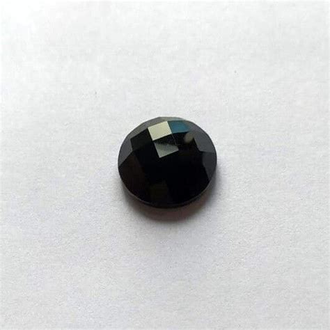 Calibré Taille 8 MM Naturel Onyx Noir Échiquier Forme Ronde 10 Pièces