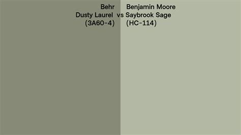 Behr Dusty Laurel A Vs Benjamin Moore Saybrook Sage Hc