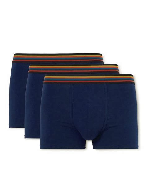 Paul Smith Striped Stretch Cotton Boxer Briefs Multi Paul Smith