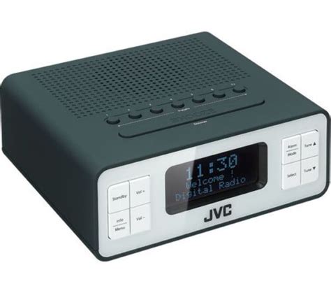 Jvc Ra D38h Portable Dab Fm Alarm Clock Radio Lcd Display Dual Alarm 3 5mm Grey 4975769454462 Ebay