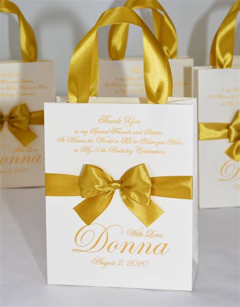 25 Elegant Black And Gold Birthday Party Bags For Your Guests Etsy