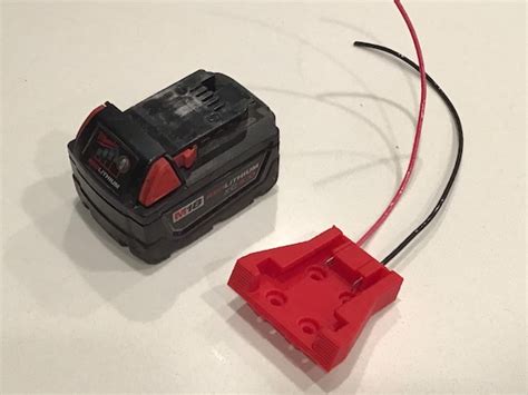 Milwaukee M Battery Adapter Power Dock With Awg Wires For Etsy