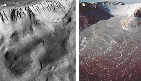 Deposits From A Recent Lobate Rock Glacier At The Base Of The Olympus