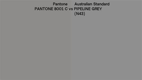 Pantone C Vs Australian Standard Pipeline Grey N Side By Side