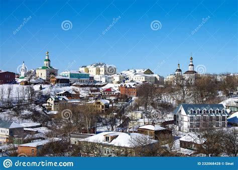 Vladimir Russia March Top View Of The City Street In Winter