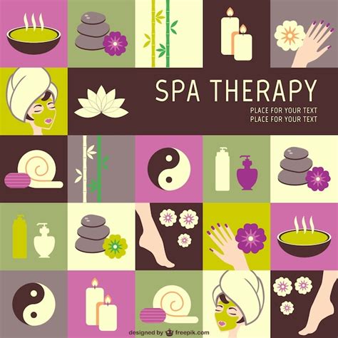 Free Vector Spa Therapy Icons