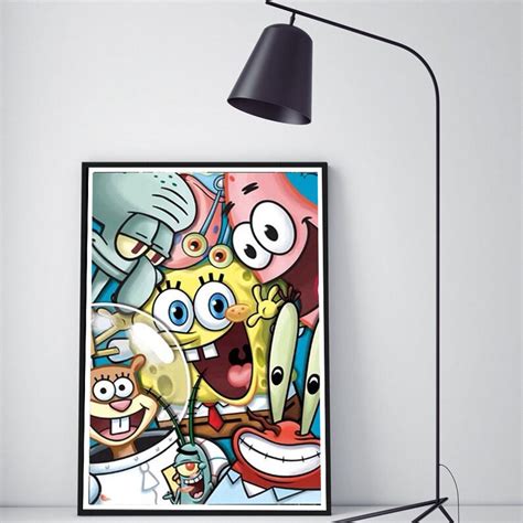 Diamond Painting 5d Diycartoon Spongebob Etsy