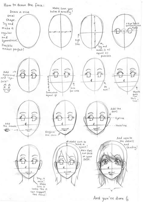 Anime Face Sketch at PaintingValley.com | Explore collection of Anime ...