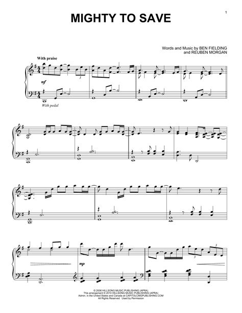 Mighty To Save | Sheet Music Direct