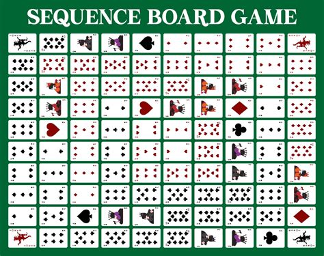 Sequence Board Game 10 Free Pdf Printables Printablee