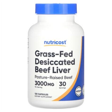 Nutricost Grass Fed Desiccated Beef Liver Mg Capsules