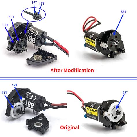 Metal Complete Gearbox Transmission Assembled For Axial Scx Deadbolt