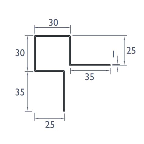 Profil D Angle Ext Rieur Sym Trique Pour Bardage Cedral Lap Aluminium