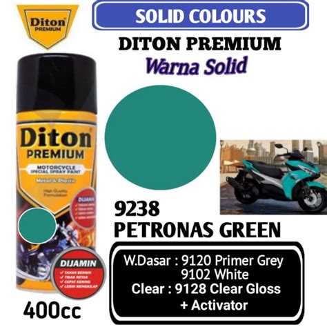 Jual 9238 PETRONAS GREEN DITON PREMIUM 400cc Cat Semprot Pilok Pylok