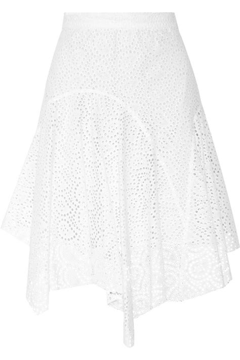 Isabel Marant Volta Asymmetric Broderie Anglaise Cotton Skirt