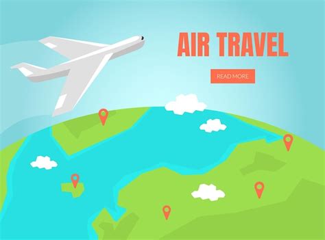 Premium Vector Time To Travel Landing Page Template Travel Agency