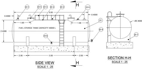 Underground Water Tank Details Autocad Free Drawing