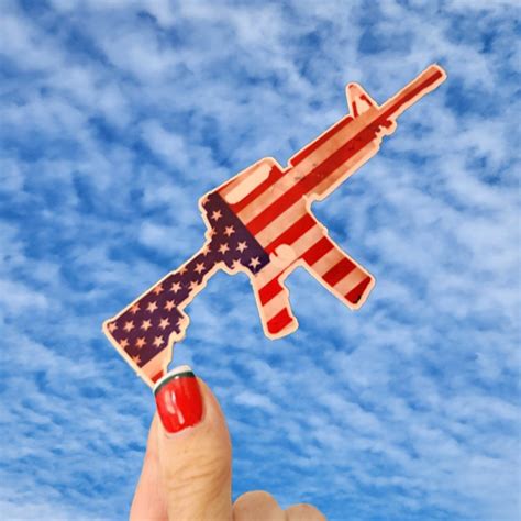 American Flag Gun Sticker American Flag Gun Sticker Gun - Etsy