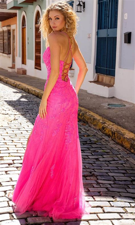 Nox Anabel P1401 Scoop Sequin Lace Prom Dress Couture Candy