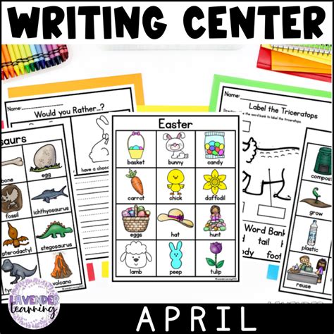 April Writing Prompts For Kindergarten And 1st Grade Spring Writing