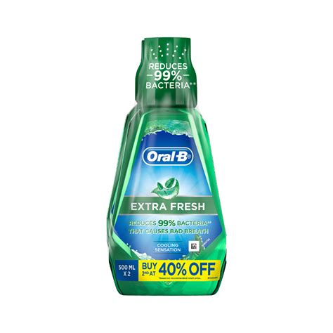 Oral B Extra Fresh Mouthwash 500ml X 2 Big Pharmacy