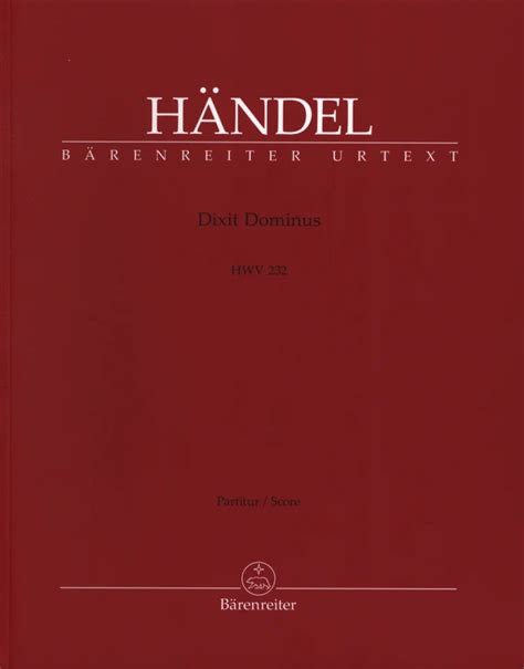 Dixit Dominus Hwv Von Georg Friedrich H Ndel Im Stretta Noten