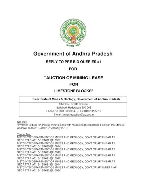 Pdf Government Of Andhra Pradesh Mstc E Commerce Directorate Of